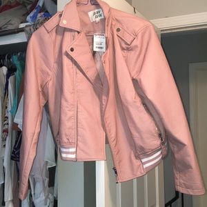 Juniors Size XL Pink Pleather jacket, new